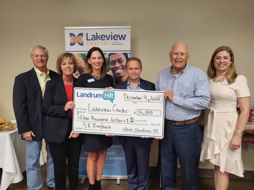 LandrumHR presented 15,000 from inaugural 5K event LifeView Group