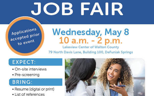 Job fair at Lakeview Center of Walton County May 8