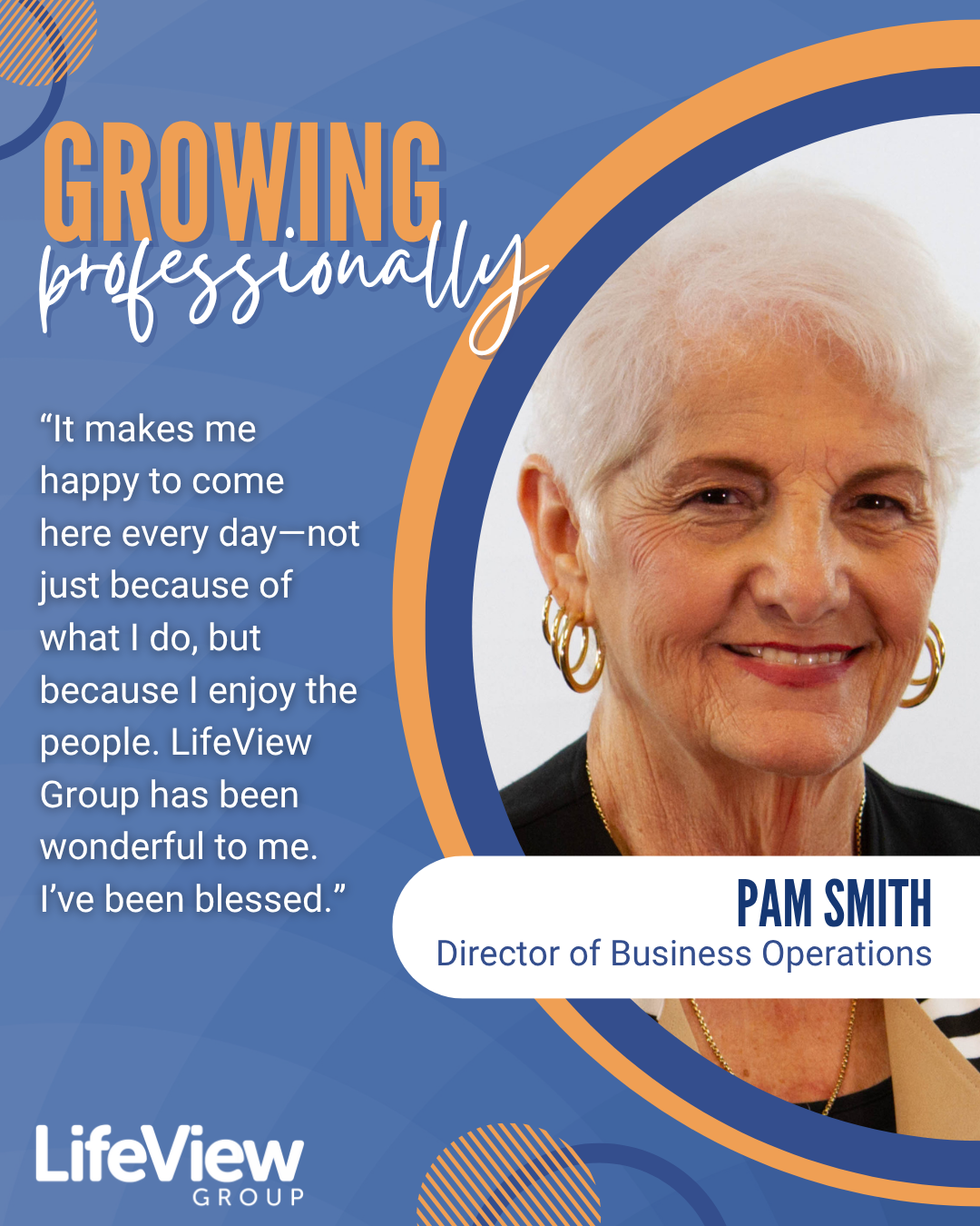 pam smith headshot and quote