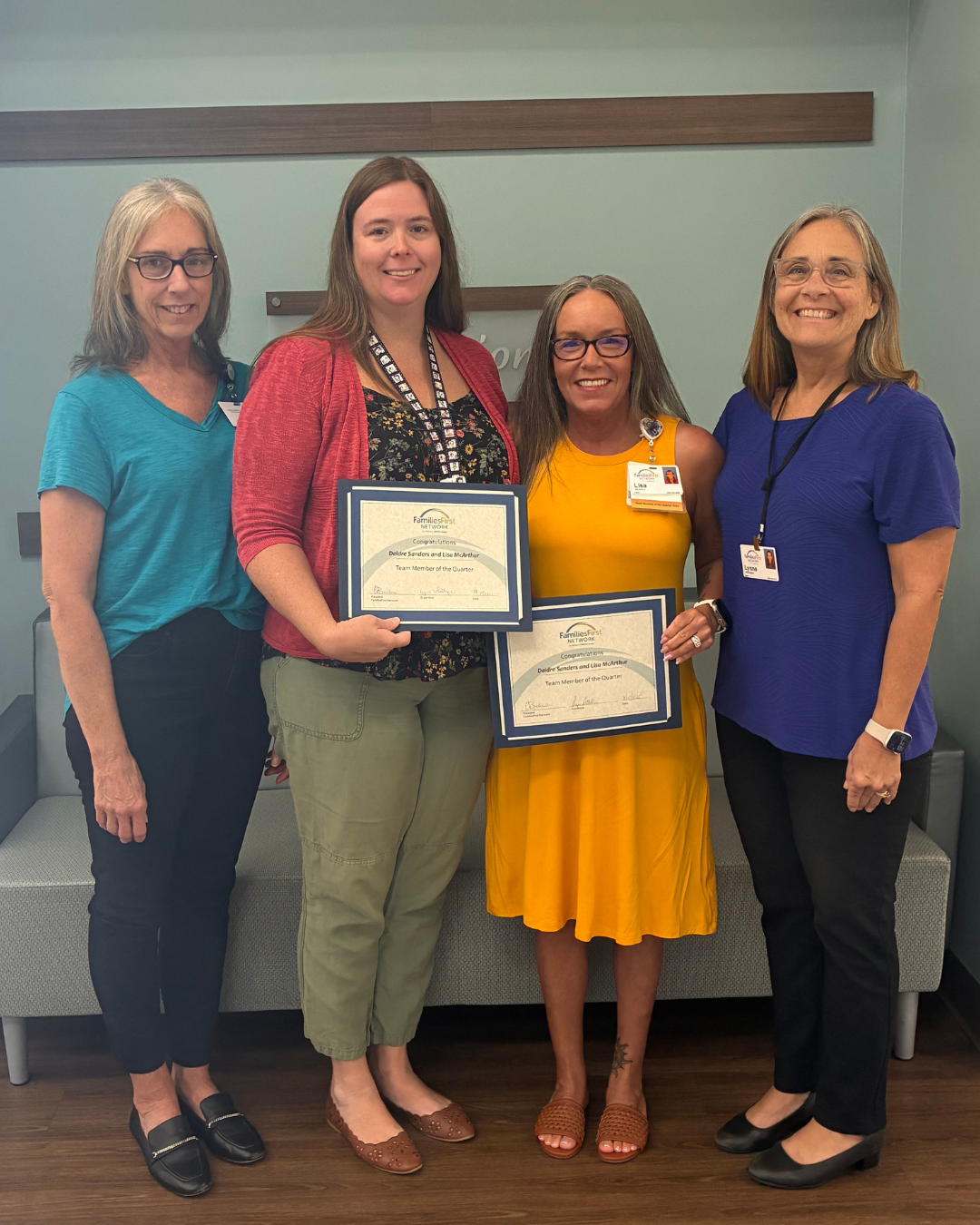 Team Manager Specialized Case Management Support Angie Alberda, Deidre Sanders, Lisa McArthur, Director of Quality and Program Development Lynne Whittington