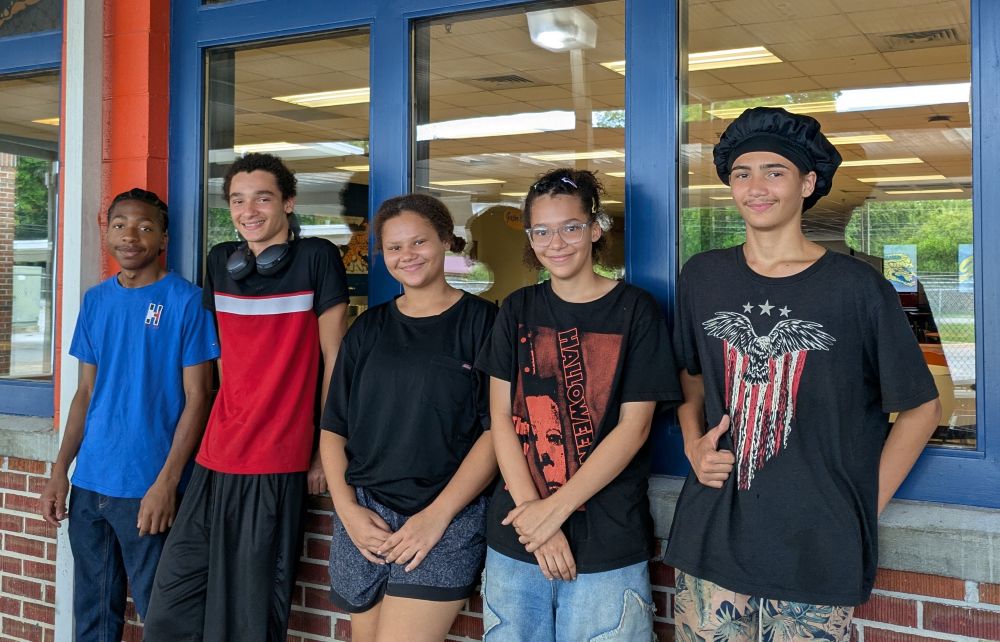 group photo of the interns