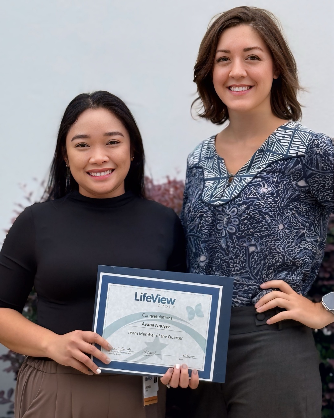 Ayana Nguyen and Heather Boyd, Senior Financial Operations Manager