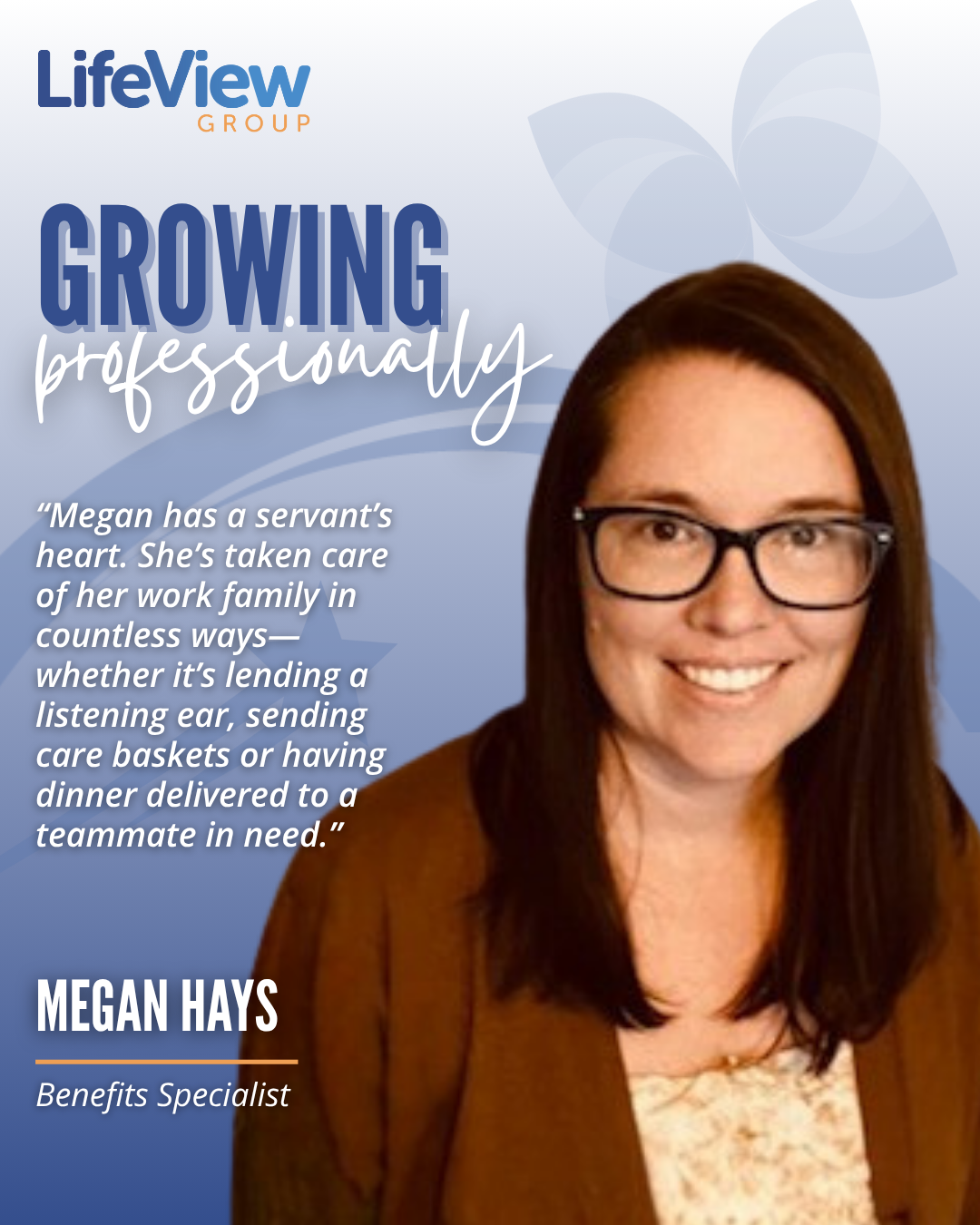headshot and quote of Megan