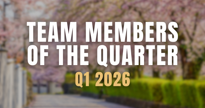 Congratulations to our 2026 Team Members of the Quarter! 1