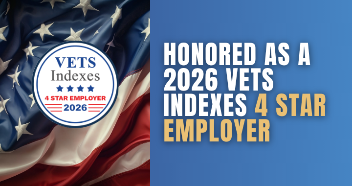 Honored As 2026 VETS indexes 4 Star Employer